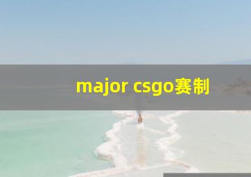 major csgo赛制